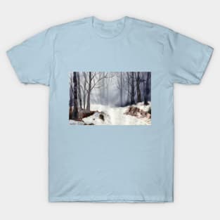 Fog in the winter forest T-Shirt